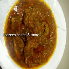 A picture of Water leaf stew.