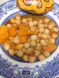 Garbanzos con calabaza en olla a presión