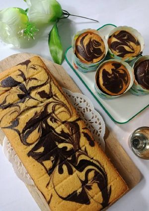 Foto resep Marbel cake putih telur