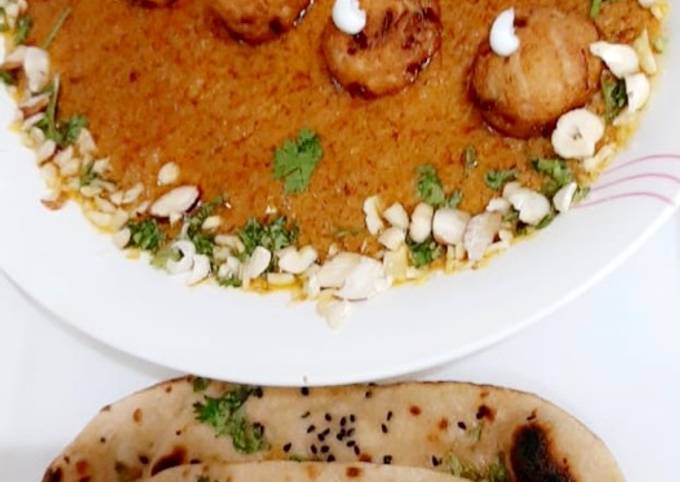 Recipe of Homemade Arbi kofta with aata naan