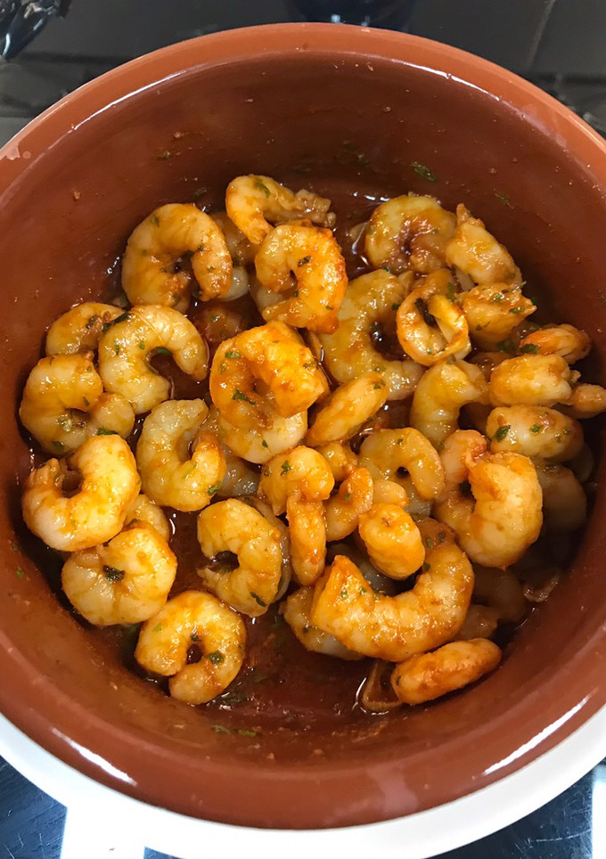 Una foto de Gambas al ajillo en Airfryer Cosori