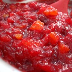 Cranberry Apricot Relish with Ginger & Orange Zest A picture of Cranberry Apricot Relish with Ginger & Orange Zest.