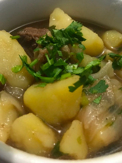 A picture of Easy and tasty beef potato soup.