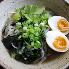 A picture of Low-Calorie Cabbage & Shirataki Soup.