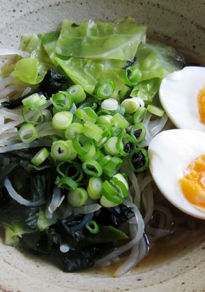 A picture of Low-Calorie Cabbage & Shirataki Soup.