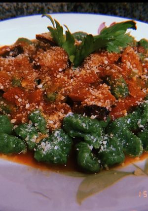 Una foto de Ñoquis de espinaca y ricotta