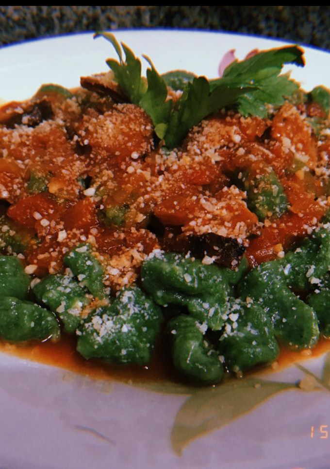 Una foto de Ñoquis de espinaca y ricotta