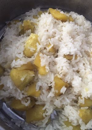 Foto resep Ketan tumis dengan ubi dan ebi