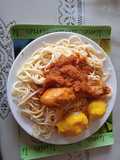Tallarín con pollo