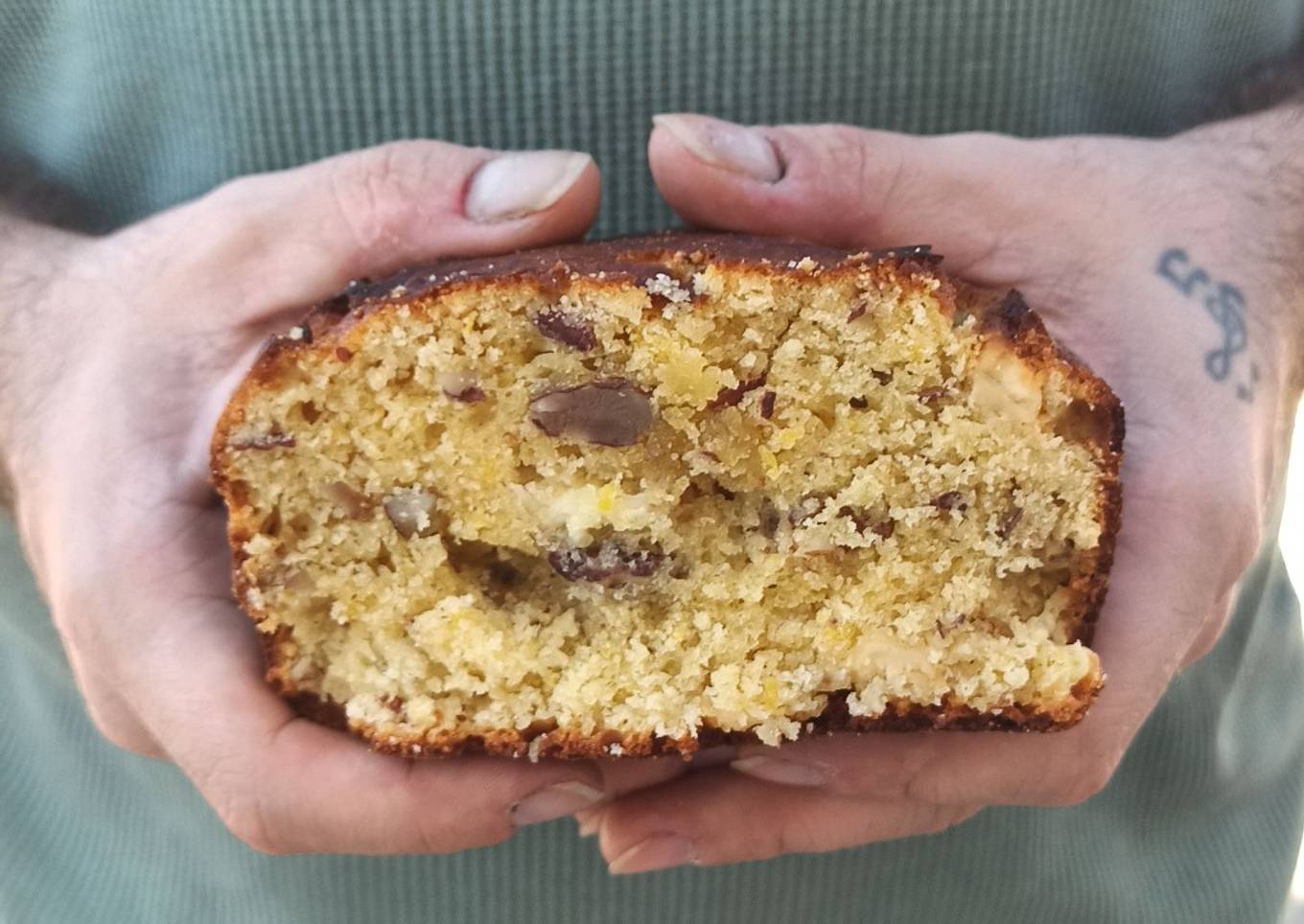 Bizcocho de limón, almendras y chocolate blanco. ¡Sabor intenso!