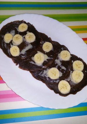 A picture of 🌰🍘Chocolate pancakes🌰🍘.