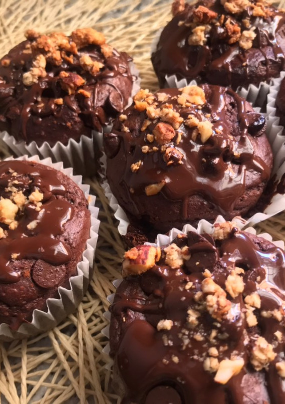 Una foto de Los mejores muffins de chocolate SIN AZÚCAR
