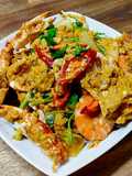 ปูกุ้งผัดผงกะหรี่