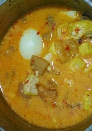 Foto resep Krecek tahu telor kuah santan
