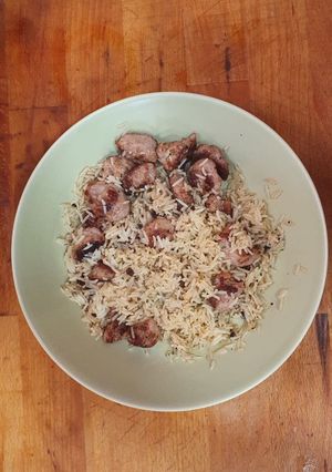Una foto de Butifarra con arroz