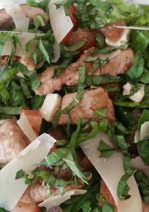 A picture of Rosemary Pork & Sage Caprese Salad.