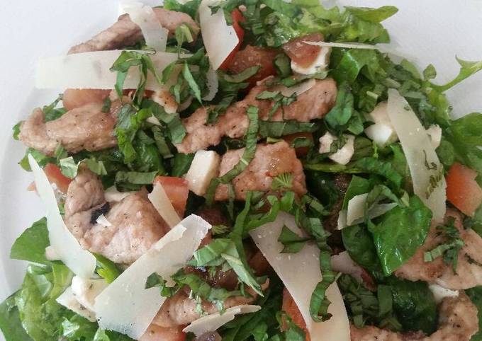 Steps to Make Quick Rosemary Pork & Sage Caprese Salad