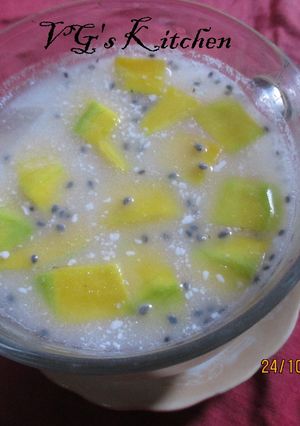 A picture of Mango with Coconut Milk Sauce (LAKSAMANA MENGAMUK).