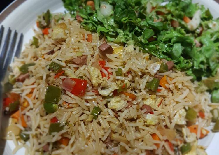 Garlic veggie fried rice❤