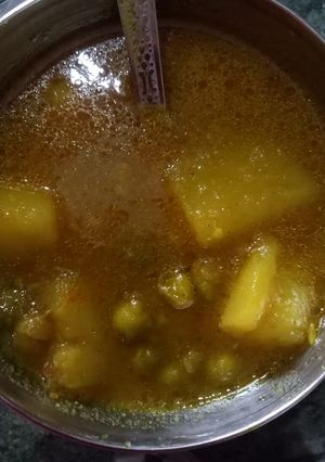A picture of Aloo matar veg.