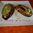 Lasaña ligera de berenjenas y pollo con tomate