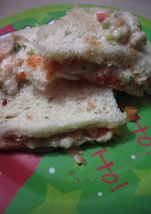 A picture of Veggie mayo sandwich.