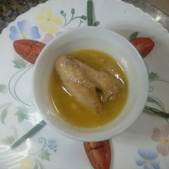 A picture of Chicken garlic soup#chicken contest.