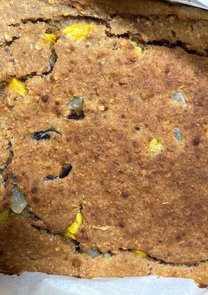 Zabos gyümölcsös süti recept fotója