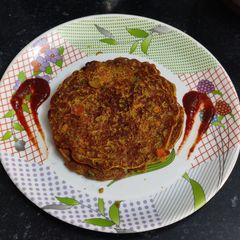 A picture of Sattu powder chilla - High protein breakfast.