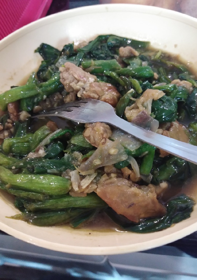 Foto resep Oseng genjer sama tempe