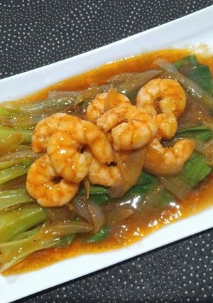 Foto resep Pakchoy Udang Saus Tiram -348-