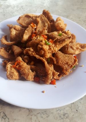Foto resep Paper salt Chicken Skin