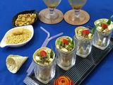 Papad Paneer cones with Paan Cooler