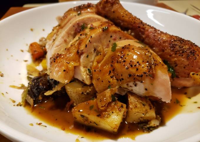 Simple Way to Prepare Homemade Roast Chicken Dinner