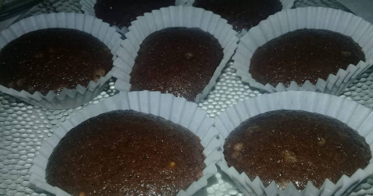 Muffins de banana y cacao amargo sin huevo!!!😊😊🍌🍌🍌🍌 Receta de Lo Más