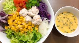 Hình ảnh món Salad chả tôm sốt chanh dây