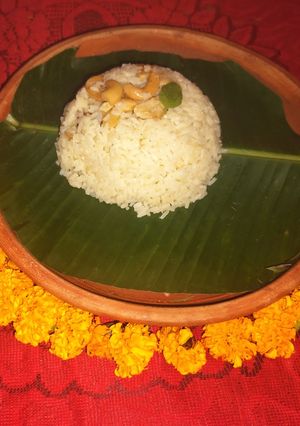 A picture of Cashews ghee rice pulao.