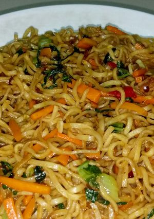 Foto resep Oseng Mie, Wortel, & Sawi Tanpa Penyedap Rasa