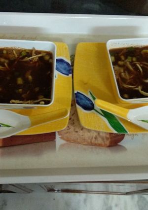 A picture of Manchow Soup.