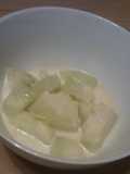 Zucchini con salsa de ajo