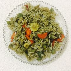 A picture of Coriander mint rice.