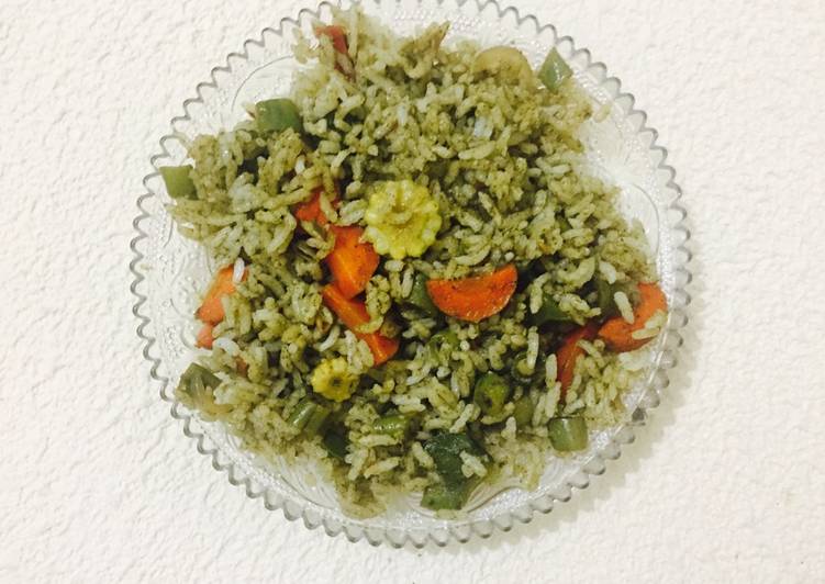 Recipe of Perfect Coriander mint rice