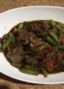 Beef Slice Buncis Saos Tiram Lada Hitam