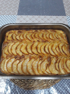Una foto de Tarta de manzana con azúcar integral Moreno de caña