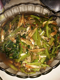 Foto resep Oseng-oseng kangkung ikan teri