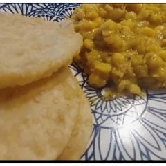 Kolkata Famous Street Food:: Radhaballavi with Cholar Dal A picture of Kolkata Famous Street Food:: Radhaballavi with Cholar Dal.