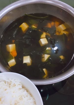Hình của món Canh rong biển chay.