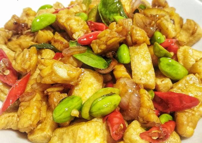 Orek tempe tahu pete