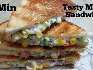 5 Min. Recipe || Grilled Cheese Corn Sandwich ||