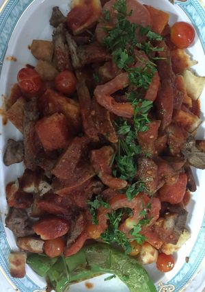 صورة لوصفة كباب اسكندر التركي
